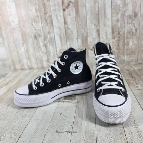 Converse Chuck Taylor All Star Platform High Top Black White Women's Size 7 - Picture 5 of 8